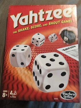 Hasbro Yahtzee Board Game - Red and White Artwork